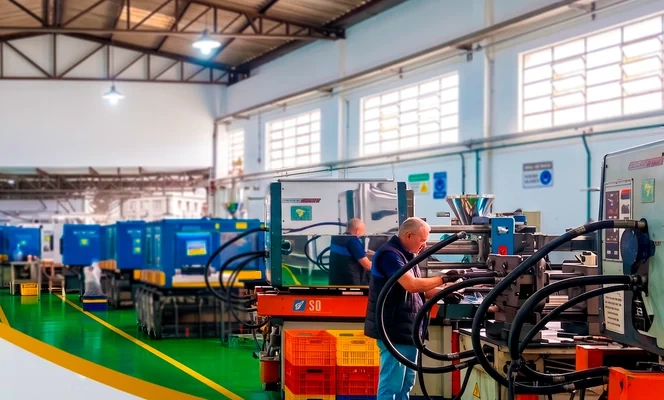 Processo de produção plástica Cobrirel